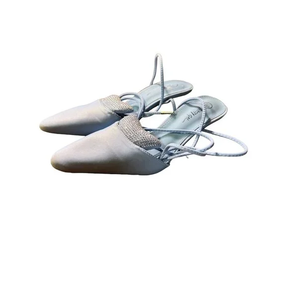 Nasty Girl Blue Gladiator Heels Women Size 5 - Picture 13 of 13